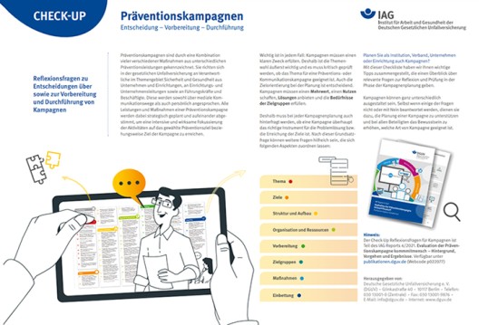Titelseite des CHECK-UP Präventionskampagnen