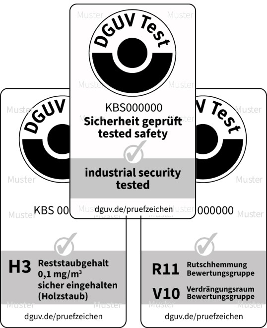 DGUV Test-Zeichen mit Zeichenzusatz