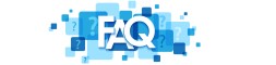 Grafik mit dem Wort FAQ