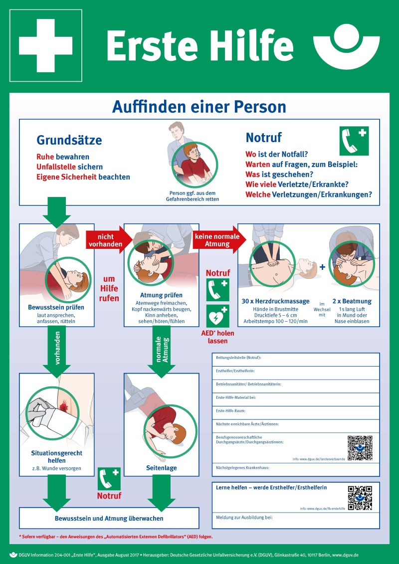 Ersthelfer, Erste Hilfe im Betrieb