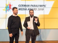 Laudator und Schirmherr Heinrich Popow und Uli Gasper, Preisträger Kategorie Foto