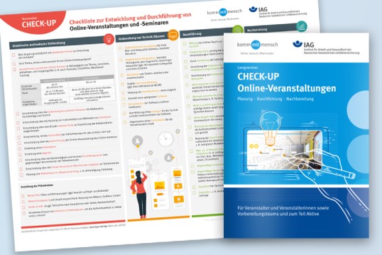 Abbildung der Checkliste zur Entwicklung und Durchführung von Online-Veranstaltungen und Online-Seminaren - Kurz- und Langfassung