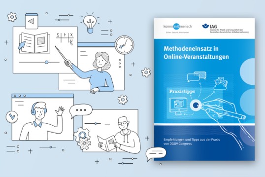 Abbildung der Broschüre „Methodeneinsatz in Online-Veranstaltungen