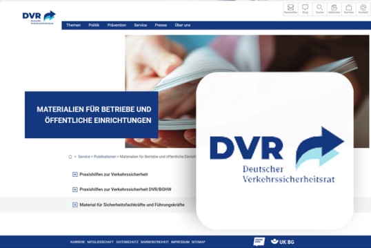 Screenshot der DVR-Webseite 