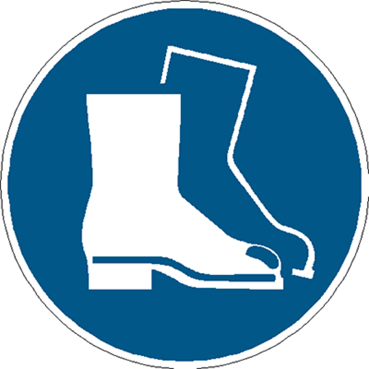 Mandatory sign foot protection