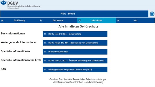 Oberfläche der Web-App