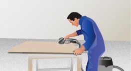 Picture of a person doing grinding work 