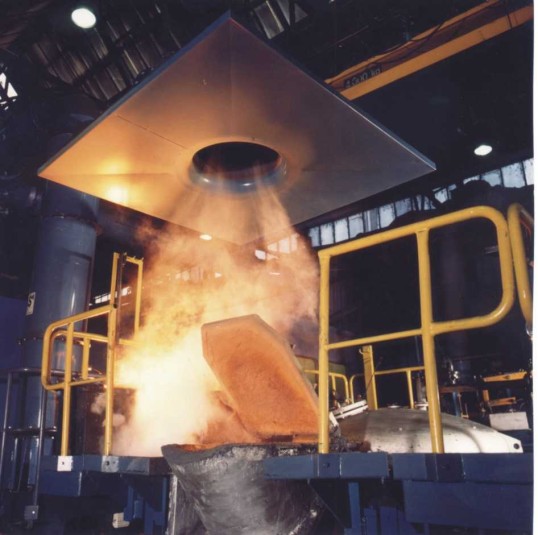 Smelter suctioning