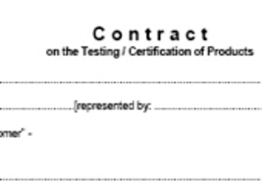 Part of an empty contract form