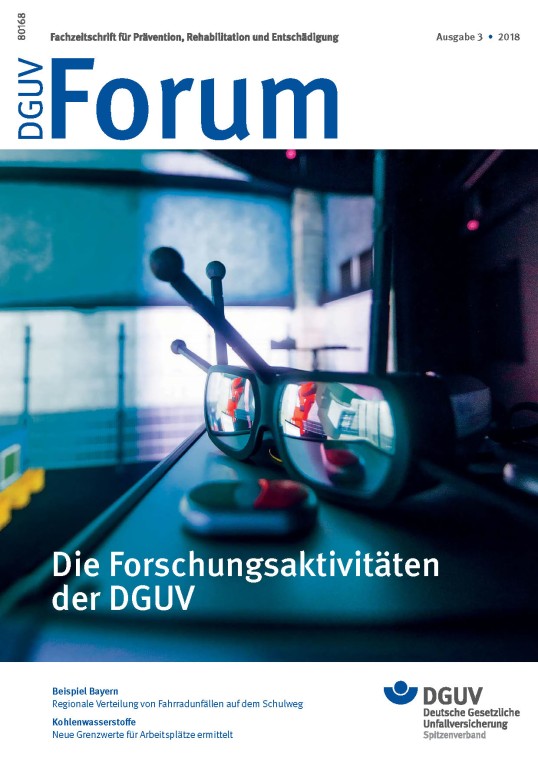 Titelseite von DGUV forum 3/2018