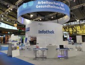 Bild des Messestandes auf der A+A in Düsseldort.