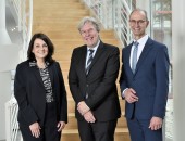 Das künftige Führungstrio der BG Verkehr: Karin Tanger, Stefan Höppner und Wolfgang Laske (von links).
