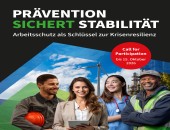 Foto mit lachenden Menschen aus der Arbeitswelt und Text: Call for Participation bis 15. Oktober 2026.