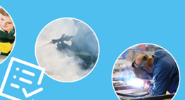 Verschiedene Berufe werden dargestellt.