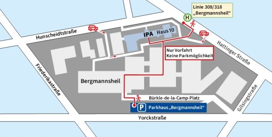 Campus Bergmannsheil / Lage Haus 10