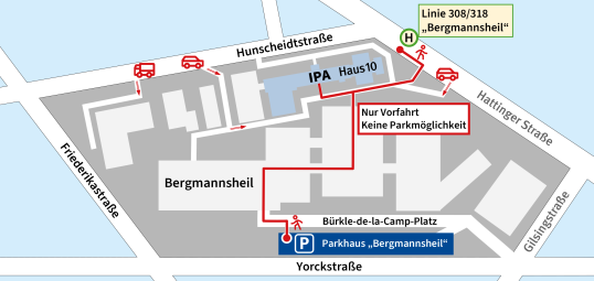 Campus Bergmannsheil / Lage Haus 10