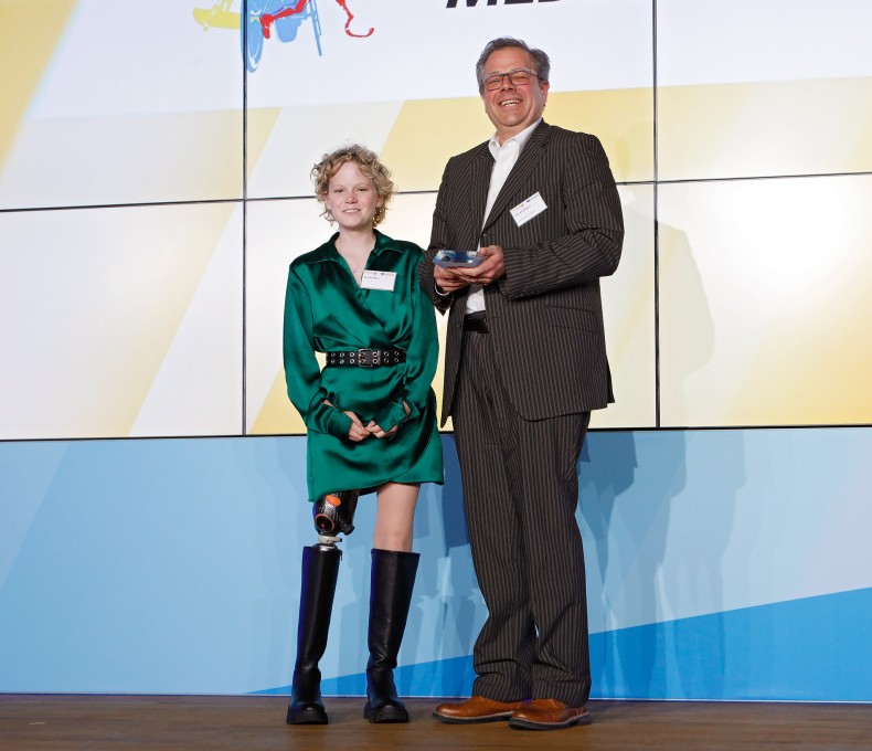 Christoph Dörr und Annika auf der GPMA-Bühne. Christoph Dörr und Annika auf der GPMA-Bühne.