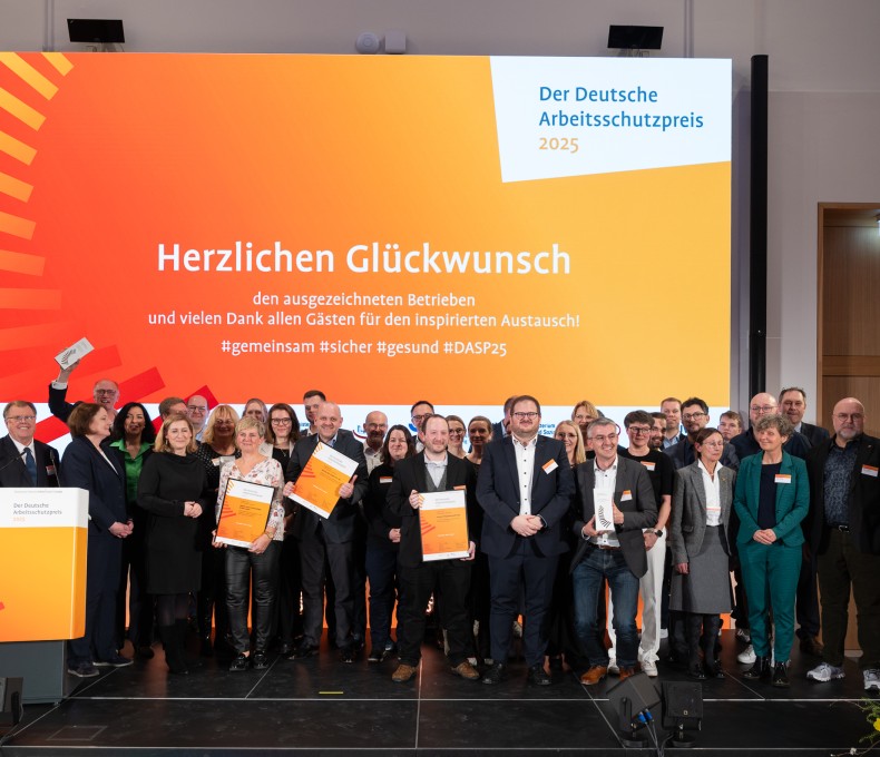Die Gewinner des Deutschen Arbeitsschutzpreises 2025. Die Gewinner des Deutschen Arbeitsschutzpreises 2025.