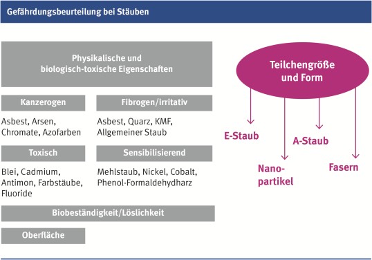 Grafik: Gefährdungsbeurteilung bei Stäuben